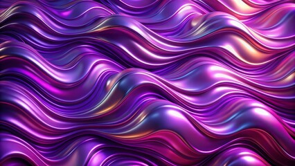 Lavish, iridescent, wavy purple background with mesmerizing, undulating patterns, radiant, glossy finish, and vibrant, dreamy, ethereal ambiance.