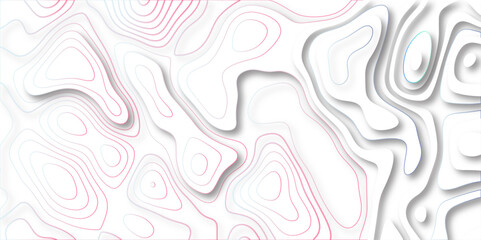 Abstract design with black and white abstract papercut and multi-layer cutout geometric pattern on vector Topographic canyon geometric map relief texture with curved layers beautiful design.