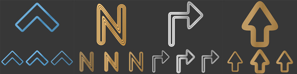 Line logo design collection