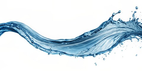 water splash isolated on white