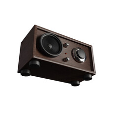 Obraz premium Retro 3d Render Radio Speaker