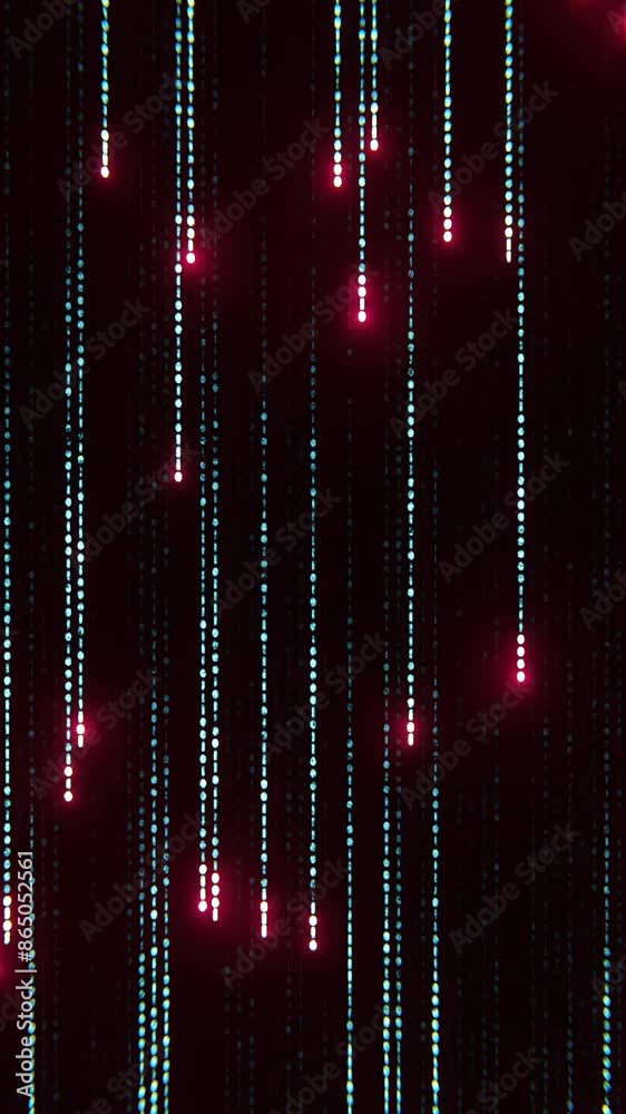Poster abstract matrix effect with running lines of code. design. cyber reality of millions of tiny symbols