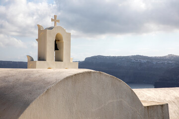Santorini - Greece - May 17, 2024: Church in Akrotiri, Santorini, Cycladic Islands, Greece.