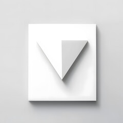 Geometric Sculpture on a Grey Background