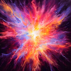 Glowing Nebula - Cosmic Explosion