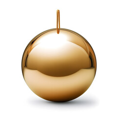 Golden Bell with Reflection - 3D Rendering