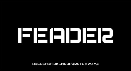 MODERN FUTURISTIC TECHNOLOGY SCI FI FONT VECTOR TYPEFACE