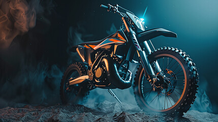 Obraz premium Powerful off-road motorcycle for enduro motocross. extreme recreation on motorcycles