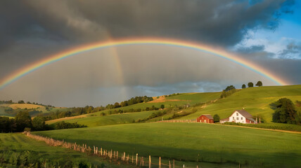 countryside with rolling hills