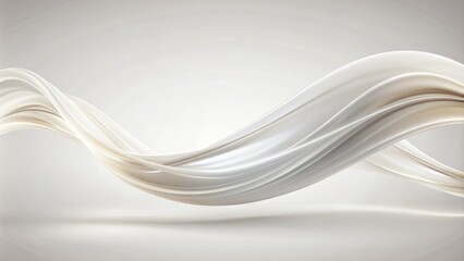 Elegant wispy white silhouette undulates and morphs in perpetual motion against a pristine white background in a hypnotic seamless loop.