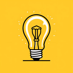 Illuminated Idea Bulb Graphic