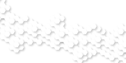 Abstract background with hexagons honeycomb technology texture. Hexagonal shape 3d structure light seamless geometric background. Surface polygon pattern with digital hexagon and futuristic business.