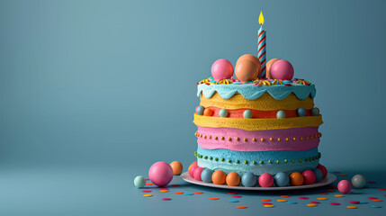 birthday cake with copyspace