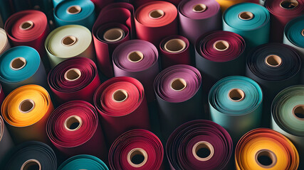 Trendy multicolored modern design rolls Wallpaper as background. Luxury wallpapers for interiors