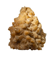calcite mineral on white, isolated
