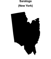 Saratoga County (New York) blank outline map