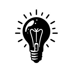 light bulb idea vector illustration isolated