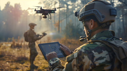 Innovative technological solutions in the military that enable analysis and coordination of the use of drones by soldiers in combat areas.