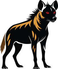 Hyena silhouette vector illustration on a white background