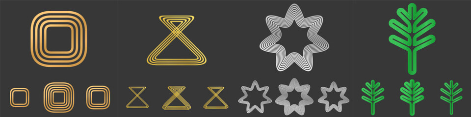 Line logo design collection