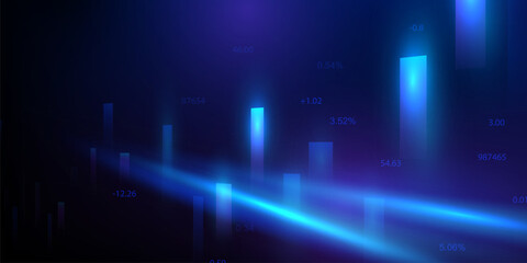 business vector illustration design Stock market charts or Forex trading charts for business and finance ideas.