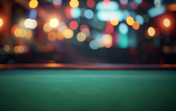 Background poker table in casino