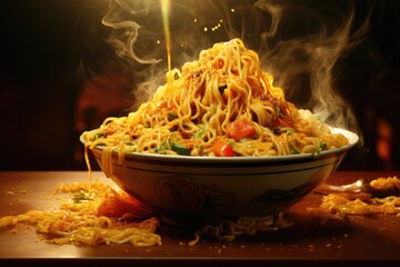 High Quality Tasty Composition Bowl of Noodles