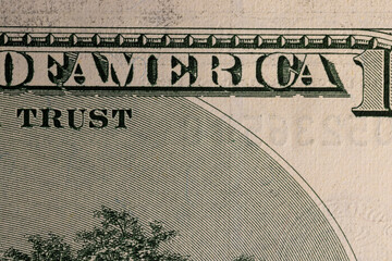 close-up of an old-style hundred US dollars