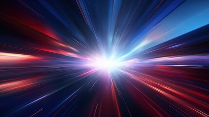 Abstract Light Streaks Radiating Outward