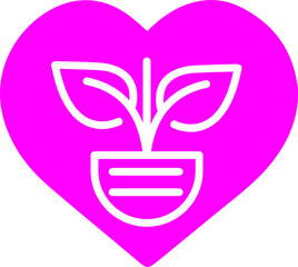 Ecology Heart Vector Icon