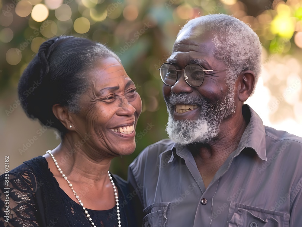 Wall mural an elderly couple discussing their savings and investments, clear light, sharp focus, high clarity, 