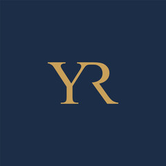 YR monogram fashion logo. Y & R logo.