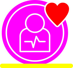 illustration of a couple with heart