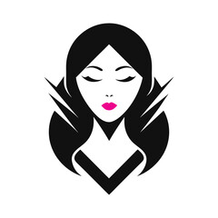 Business logo for the beauty industry, spa, health, massage parlor, cosmetics, and personal care. Vector Illustration