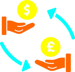 Dollar to Pound Vector Icon