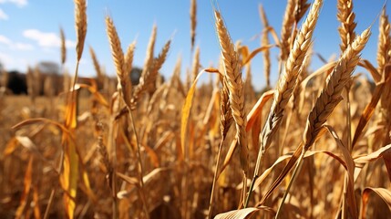 golden wheat field in summer