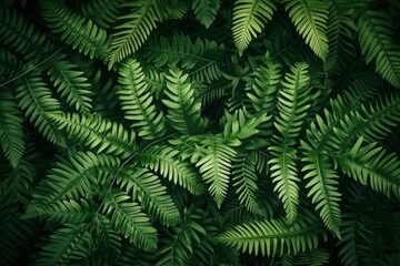 A close up image of a lush green fern with many leaves covering the frame.