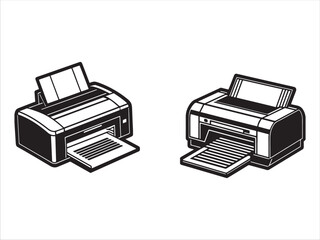 Printer silhouette design vector art AI Technology 