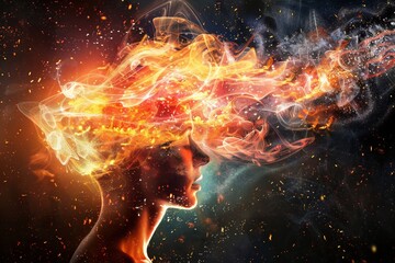 human's mental positive energy concept