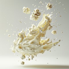 White liquid splash.