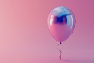 Plastic balloon mockup floating in the sky