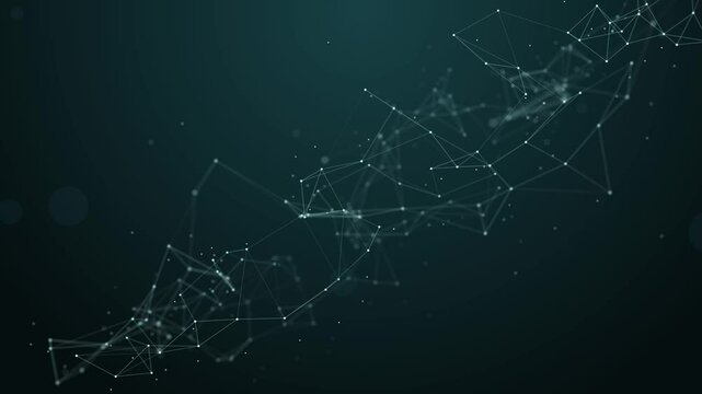 Abstract futuristic digital wave 5G network connection structure background plexus lines, dots triangles digital technology, big data, connection. plexus network wavy surface cyber security data.