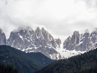 Landscape in Villnoess Valley in South Tyrol