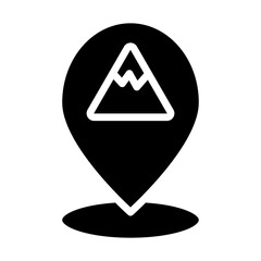 Hill Map Vector Glyph Icon Design