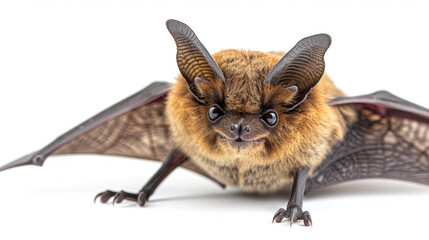 Obraz premium Southwestern myotis - Myotis auriculus Species of Vesper bat , white background