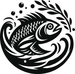 black and white fish