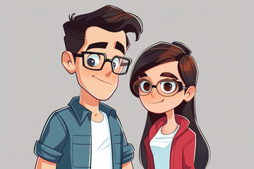 Creative 3d illustration of cartoon character funny person created with generative AI