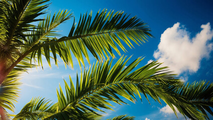 Fototapeta premium Palm leaves.