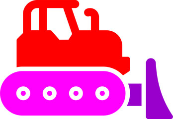 Fototapeta premium Bulldozer Vector Icon