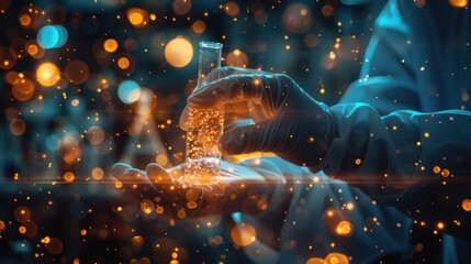 Sleek and Modern: AI-powered chemistry lab with advanced robotic arms and digital screens, seamlessly blending technology and science in a high-tech, futuristic environment.
